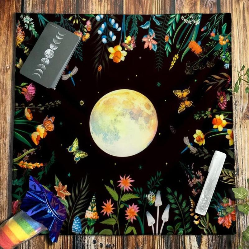 Geometric Divinations Table Cloth Board Game Oracles Card Pad Rune Support Mat