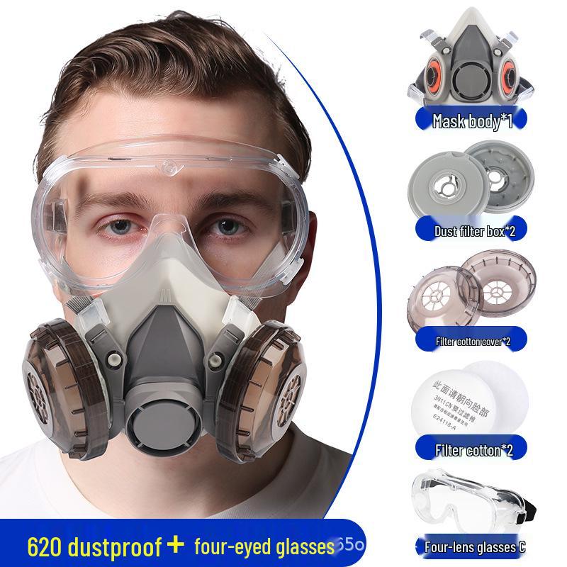 6200 Wysokowydajna Zmywalna Maska Przeciwpyłowa do Ochrony Przemysłowej