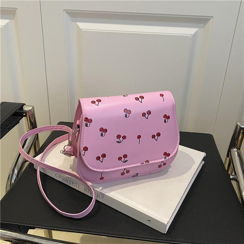 Small Fresh Cherry Fashion Handbag Women's Spring and Summer New Trendy Niche Messenger Bag Versatile Small Square Bag