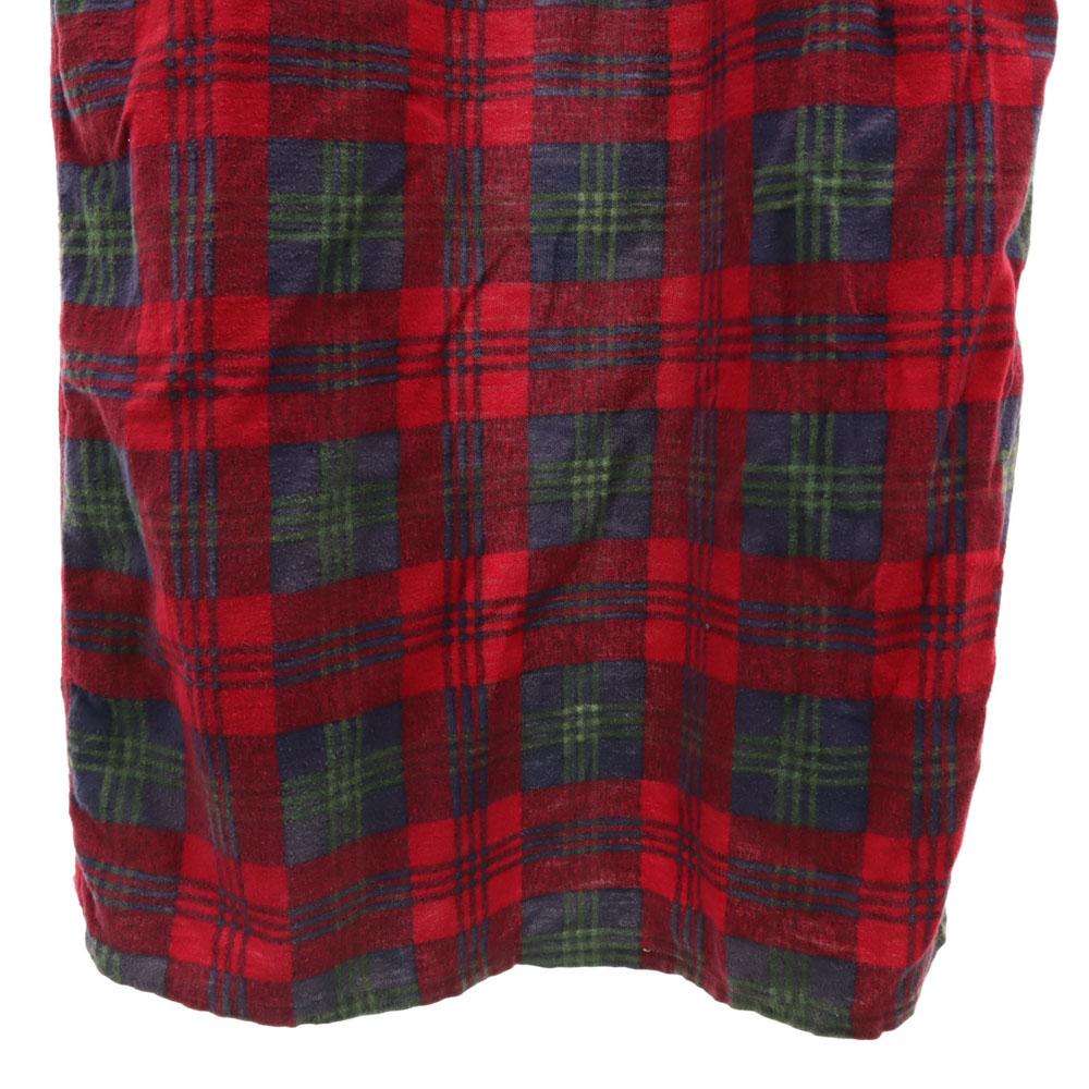 Mc Knight 60s 70s vintage Check Pattern flannel Gown coat XL Red Men's Used