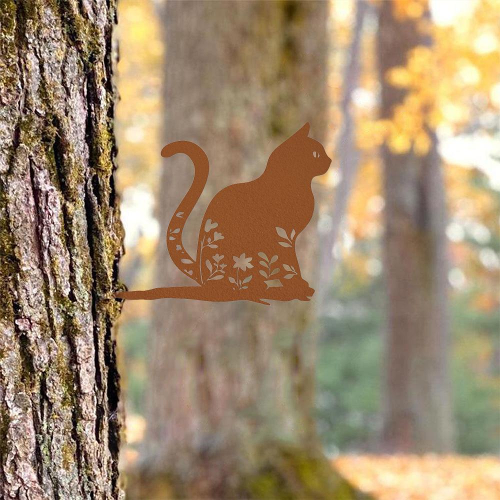 Металлический силуэт кошки — фото 5