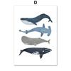 Velero, faro, ballena, concha de gaviota, buzo, cuadro sobre lienzo para pared, carteles nórdicos e impresiones, imágenes de pared, decoración para habitación de niños