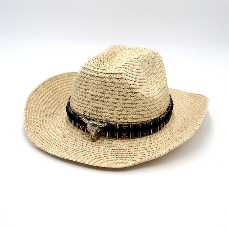 Western Shepherd Stråhatt Specialhatt Topp Kohuvud Denim Solskydd Skugga Tibetansk Etnisk Stil Hatt