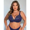 Sexy Krajková Podprsenka Plus Size pro Ženy Ultra Tenká Vykrojená Prodyšná Jednobarevná