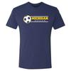 Michigan Soccer Spotlight Triblend T-Shirt - Vintage Navy