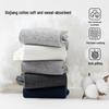 Zhuji Men's Boneless Cotton Socks - Solid Color, Mid-Calf, Sweat-Absorbent, Casual & Business Wear for Spring & Autumn.