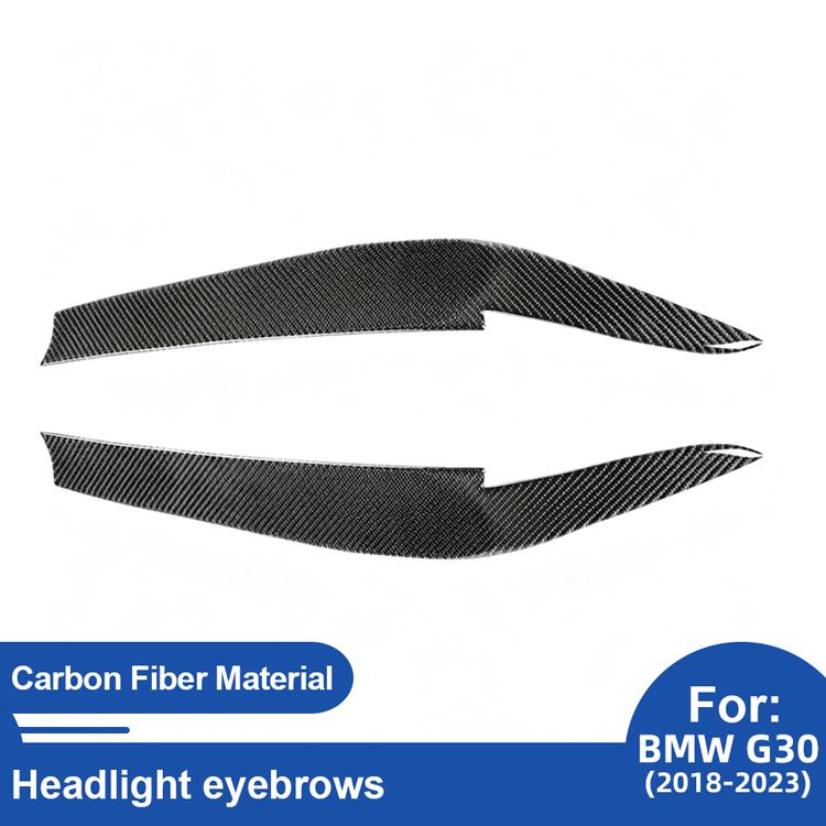 For BMW 5 Series G30 2018-2023 Carbon Fiber Inner Headlight Eyebrow Sticker Decoration Stickers Accessories