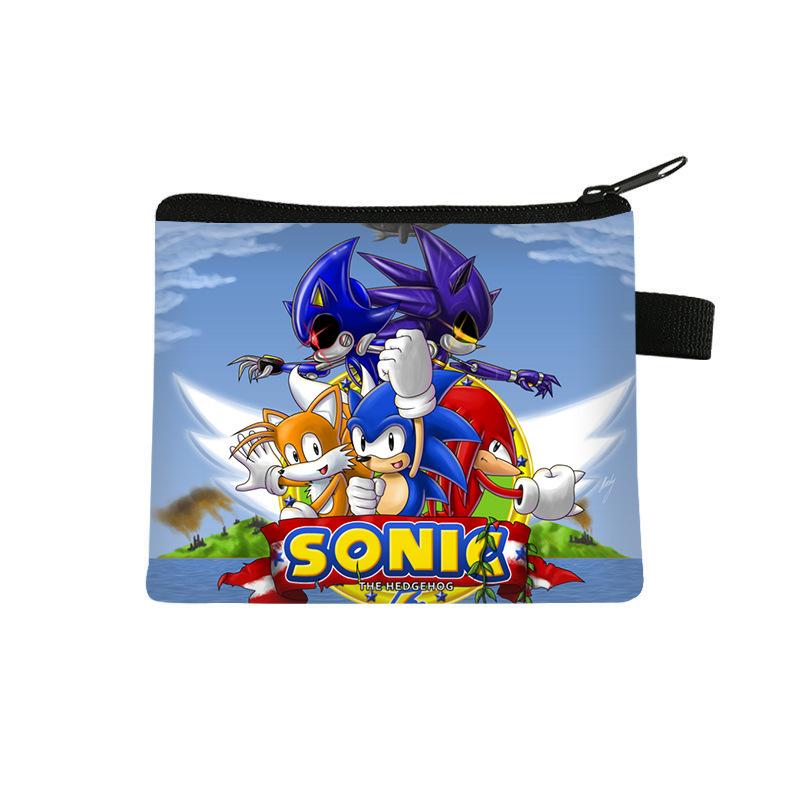 New Sonic Children's Change Bag Mini Bag Key Coin Headphone Bag Cute Cartoon Polyester Wallet