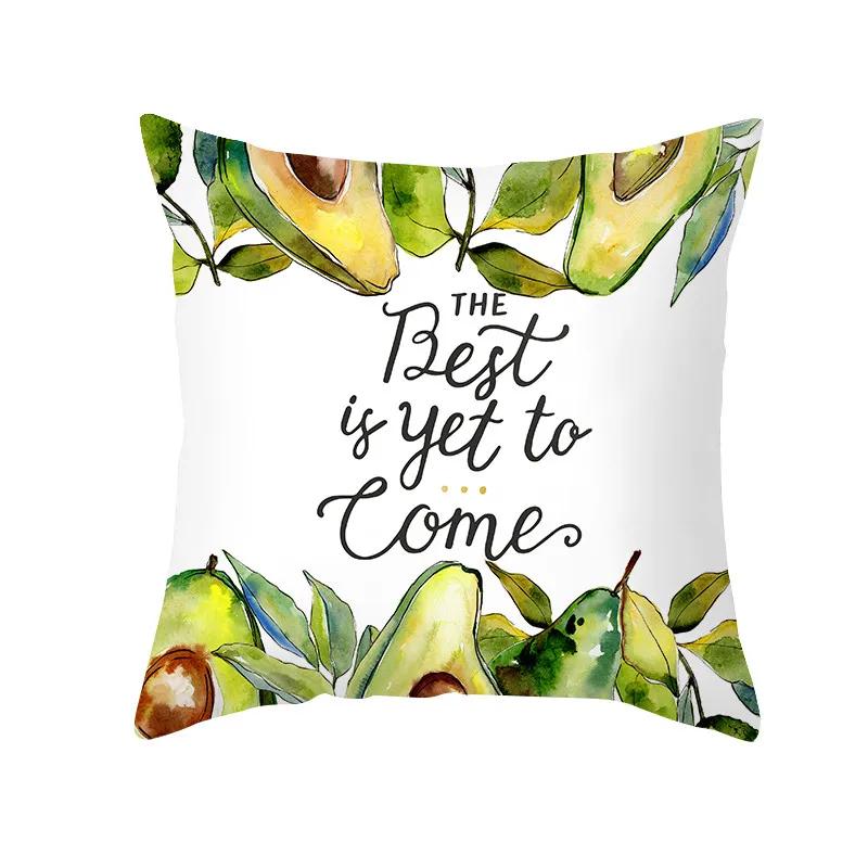 Summer Fruit Cushion Cover Lemon Orange Watermelon Decorative Pillow  Sofa  Home Decor
