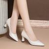  Women Cute Soft Patent Leather Spring & Summer Slip On Stiletto Heel Shoes Lady Cool Black Office Work Pumps Ab796