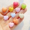 30 pièces Résine Pailletée Colorée Mini Mignon Forme de Cœur Art des Ongles Plat Strass Applique DIY Décoration Scrapbooking Mariage Artisanat