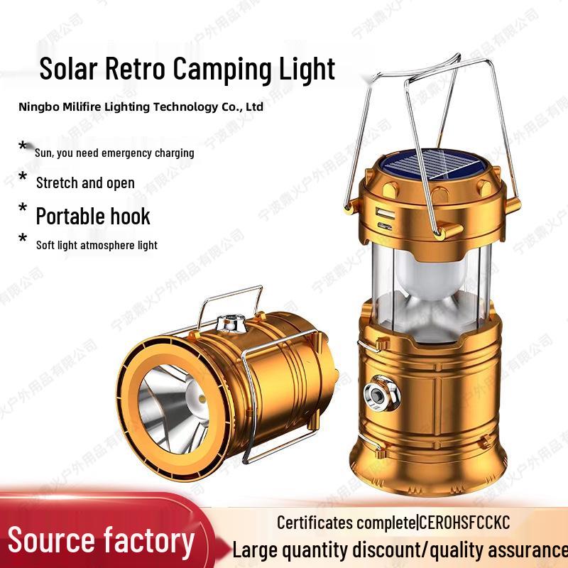 Solar-Powered Multifunctional Camping Lantern