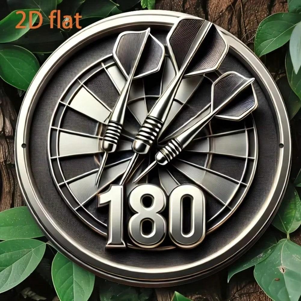 Metal Vintage Wall Art Round Retro Tin Sign Home Decor Gift 20x20