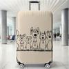 Dog pattern luggage protection cover, suitable for 18-32 inch luggage covers, luggage handle gloves, travel accessories