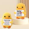Crochet  Duck Knitted Positive Duck Creative Christmas Halloween Gift Decoration Emotional Support Toy for Family Friends