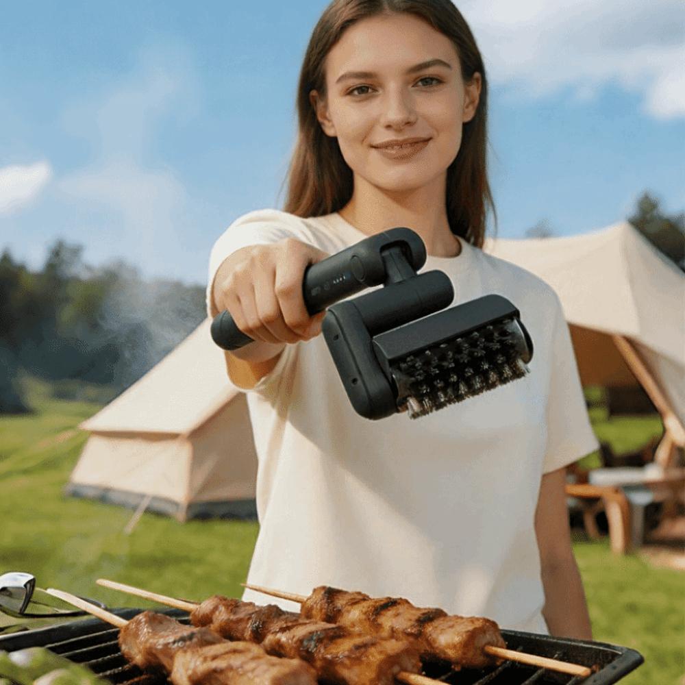 Stainless Steel Electric Grill Brush Efficient Barbecue Cleaner Tools  Kitchen