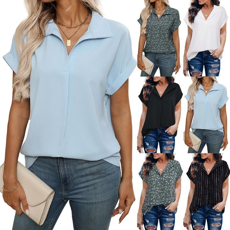 Sommer Neues Damen Schulterfreies Lockeres Kurzärmeliges Lässiges Blumen-Pullover-Shirt