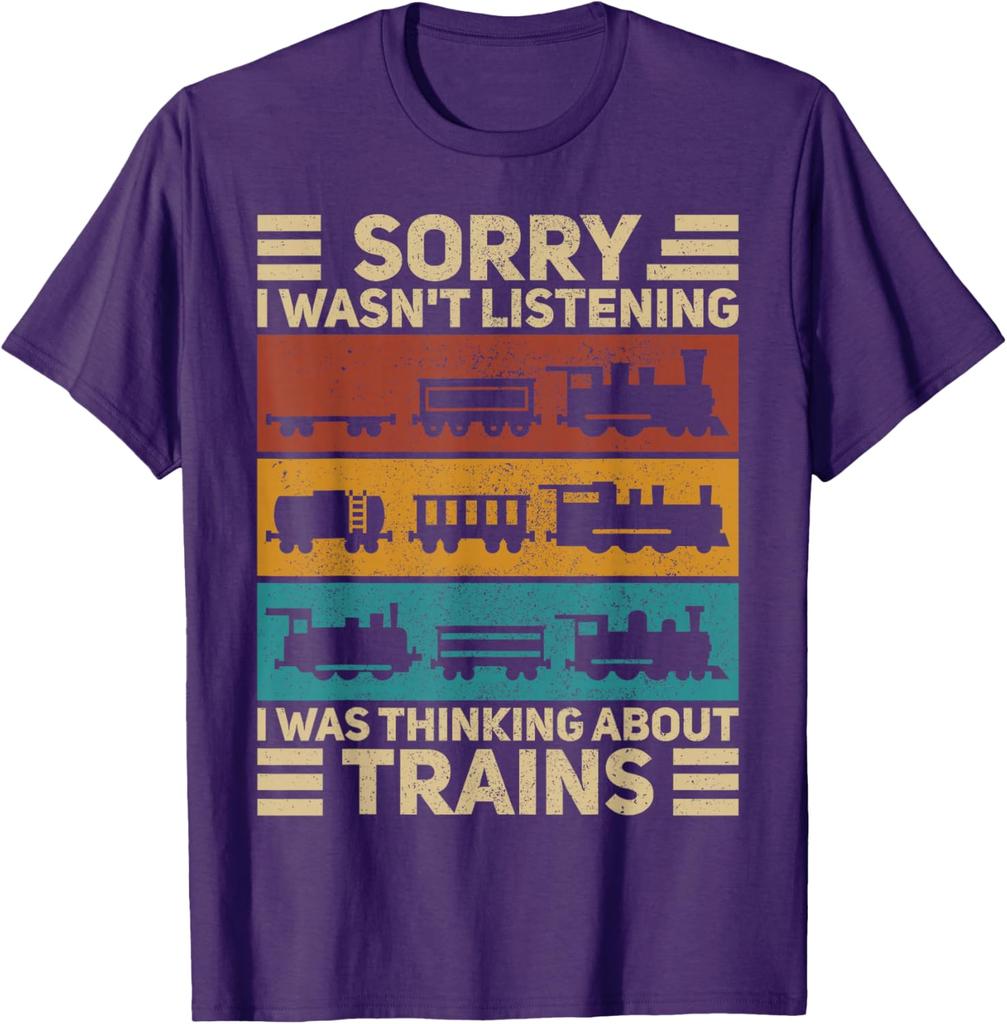 Retro Wagon Train Lover Model Railroad Conductor Funny Train T-Shirt