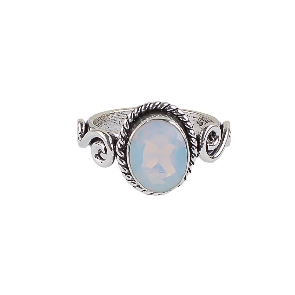 Milky Opal Gemstone 925 Sterling Silver Jewelry Handmade Ring Bridesmaid Gift RR-14-17