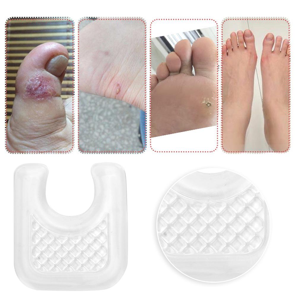 5 Pair of Multifunction Gel Transparent Heel Cushion Non Slip Pain Relief Foot Pads Shoe Insoles