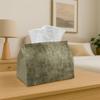 1pc Gray Texture Tissue Box, Compact Stylish Tissue Dispenser, Decorative Storage Box for Holiday Home Decor, Ideal Gift for Kitchen Living Room, for