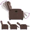 Recliner Chair with Lift Assist Electric Brown Faux Leather