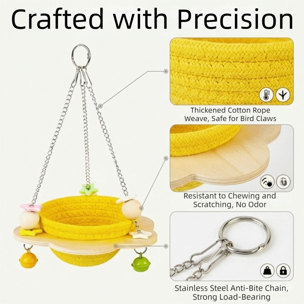 Cozy Woven Bird Nest Round Bird Sleeping Hut Multi-Purpose Hanging Bird Nest Bird Breeding