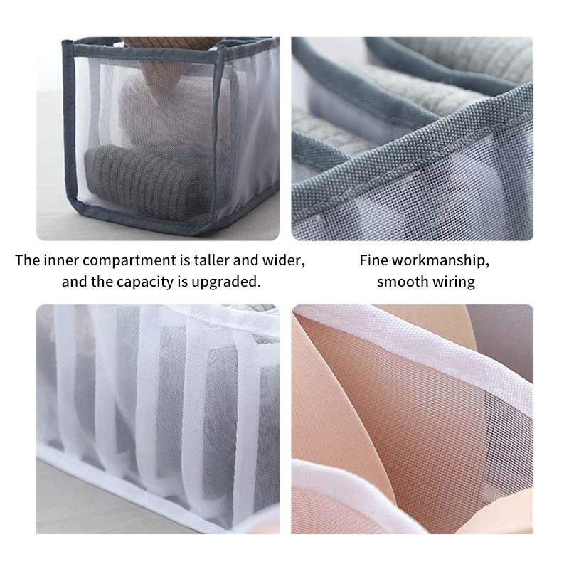 2/3Pcs Underwear Drawer Organizer Storage Box Foldable Closet Organizers Drawer Divider Storage Boxes For Underpants Socks Bra