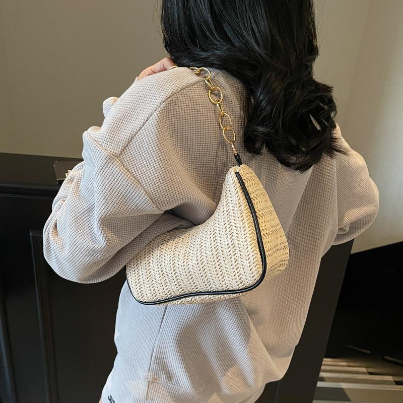 Woven Underarm Bag, Summer Fashion New Trend Fashion Shoulder Handbag, Beach Bag, Straw Women's Bag