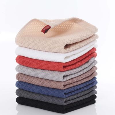 Cotton Waffle Weave Kitchen Dish Cloth Solid Color Ultra Soft Absorbent Quick Drying Dish Towel Kitchen Cleaning Rag