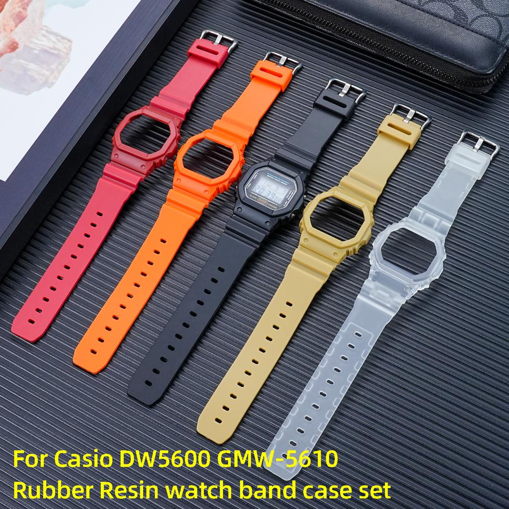 For Casio G-SHOCK DW-5600 GW-B5600 GW-M5610 mod kit Resin Watch Strap case DW5600 Silicone Rubber Watchband bezel wristband men