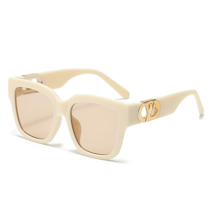 Korean version of large square, European and American retro sunglasses, women's high-end sense line, small face, fashion trend sunglasses,