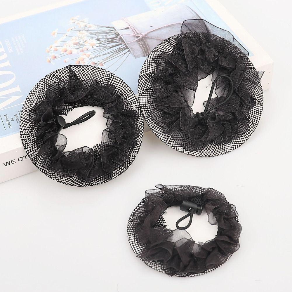 Invisible Drawstring Bun Hair Net Elastic Dancing Yoga Headwear  For Women Girl Hair Accessories