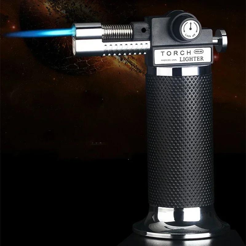 Professional Adjustable Fireproof and Windproof Lighter Suitable for BBQ/cooking/welding Large Capacity Refillable Gas Lighter