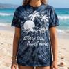 Worry Less Travel More Shirt, Adventure Tie Dye T-shirt, Palm Tree Beach Tee, Wanderlust Gift, Tropical Sunset Graphic Tee, Shirt