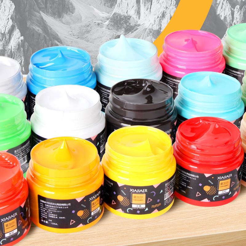 1pcs Art Acrylic Pigment 100ml 38 Colors In Jar,Doodle,DIY,Can Be Used For Wall,Stone,Textile Painting Art Supplies