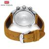 Fashion Sports Watch for Men Luxury Brand Multifunction Quartz Waterproof Watches Genuine Leather Belt Luminous