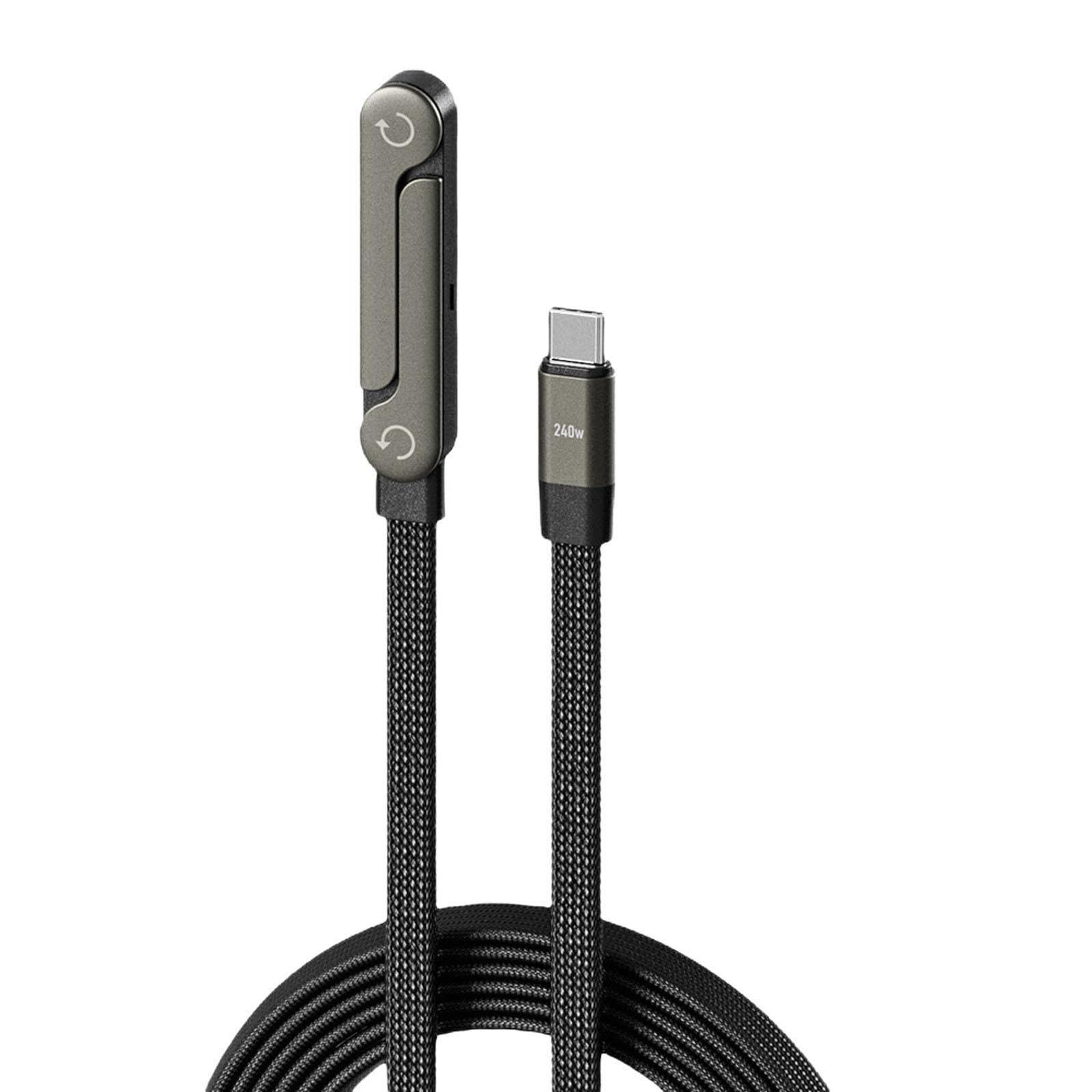 

2-in-1 Invisible Holder Charger Cable with Stand T-Shaped Charger Cord for Smartphones Tablets Laptops and Gaming Devices