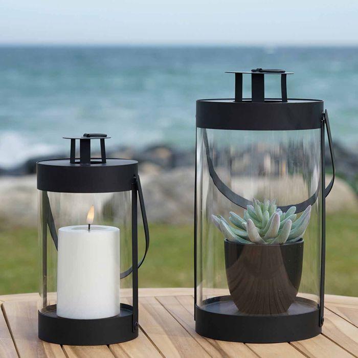 Bondi lampe lanterne lot de 2 noir.