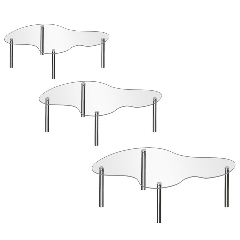 3 Pcs Clear Acrylic Cupcake Stand Stands Display Shelves Risers for Multi-layer Transparent Small Holder