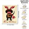 Christmas Dachshund Print Flannel Throw Blanket - Reversible Machine Washable All Seasons Gift