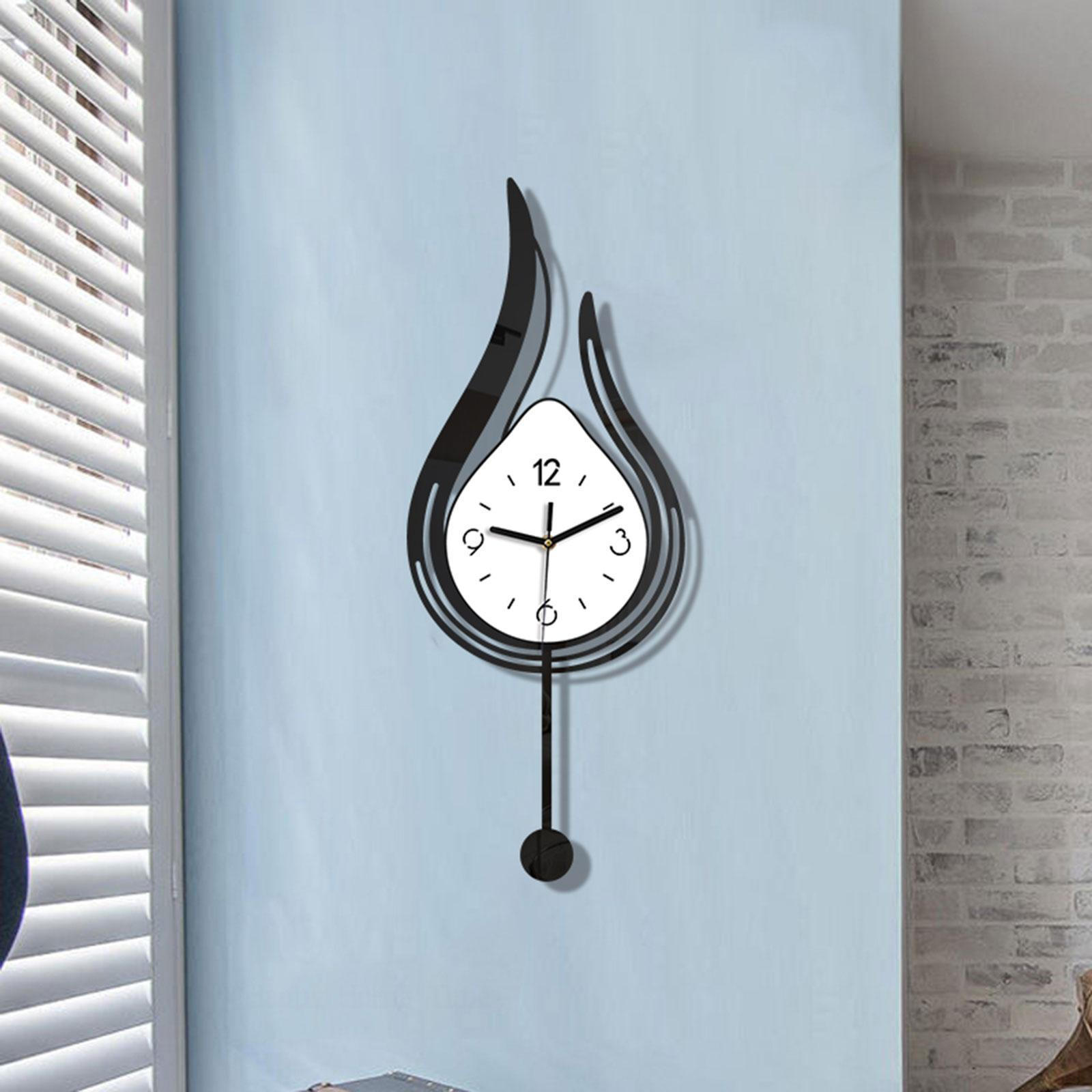 

Подвесные настенные часы Подарки Акриловый орнамент Большие арабские цифры Тихие декоративные Легкие для Black Frame