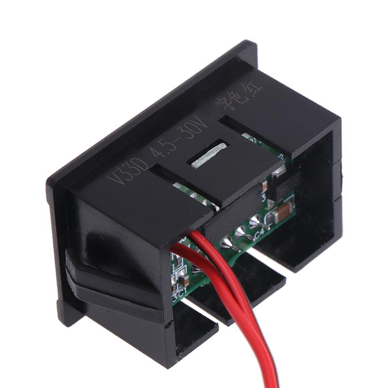 DC 2 Wires 4.5-30V Mini LED Digital Display Voltmeter Volt Voltage Panel Meter About 200ms/time 3 0.36" LED Tube