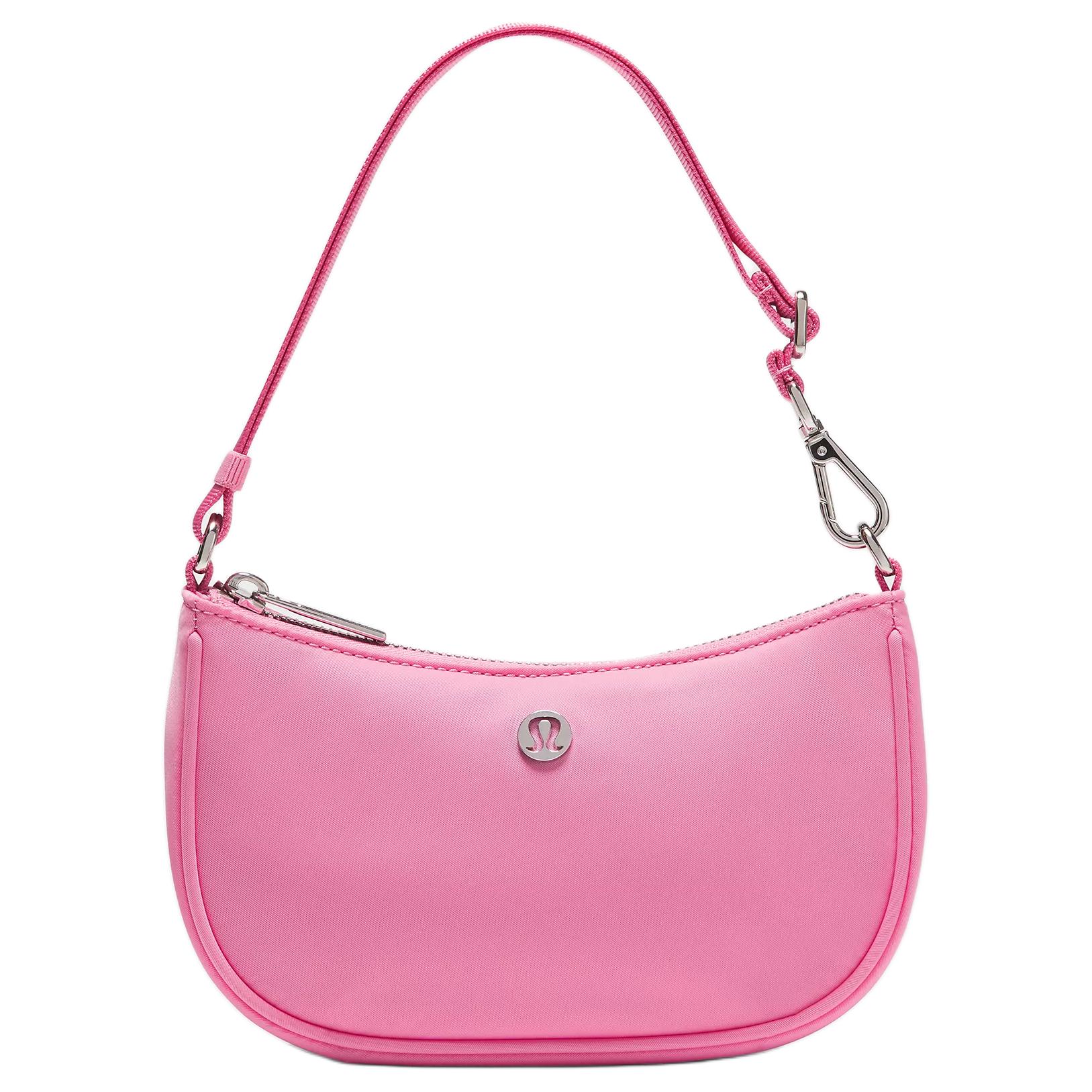 

Lululemon Iconic Metallic Embossed Silver Hardware Nylon Mini Shoulder Bag Women bags Pink LW9FRIS-075421 Pink