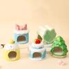 Pet Products Ceramic Hamster Nest Cake Shaped Cute Pet Small House Creative Cooling Hamster Bed Bird