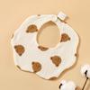 6-Layer Cotton Gauze Petal Baby Bib - 360° Newborn Anti-Spit-Up Towel for Summer