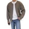 Autumn/Winter 2024 Men's Stylish Loose Knit Cardigan - Solid Color, Casual Trendy Style
