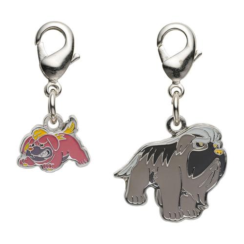 

[Pokemon] Pokemon Center National Pokedex Metal Charm Orthworm (#942) & Mabosstiff (#943)