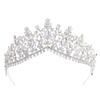 New Korean Style White Rhinestone Wedding Crown Popular Bridal Headdress Hair Comb Wedding Accessories