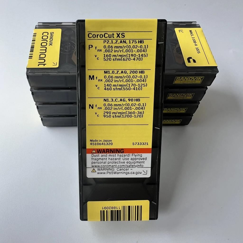 SANDVIK / MACL3100-R 1025 / Industrial indexable Carbide Inserts 10 Pcs